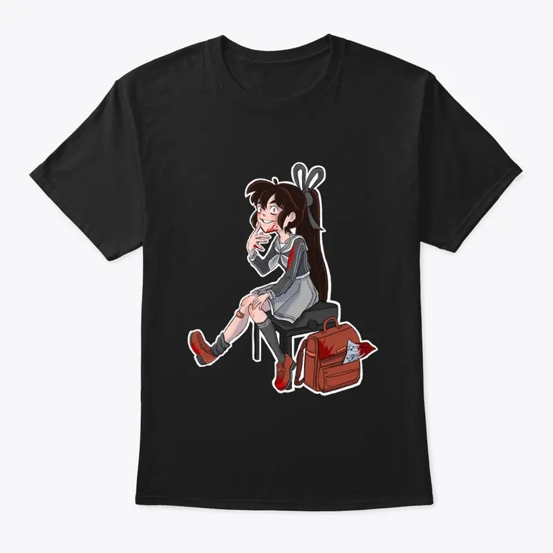 YANDERE PIANIST BLACK T-SHIRT (COLOR)