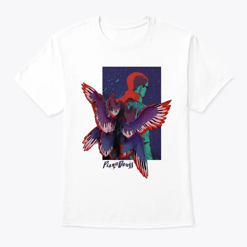 PIANO WINGS WHITE T-SHIRT